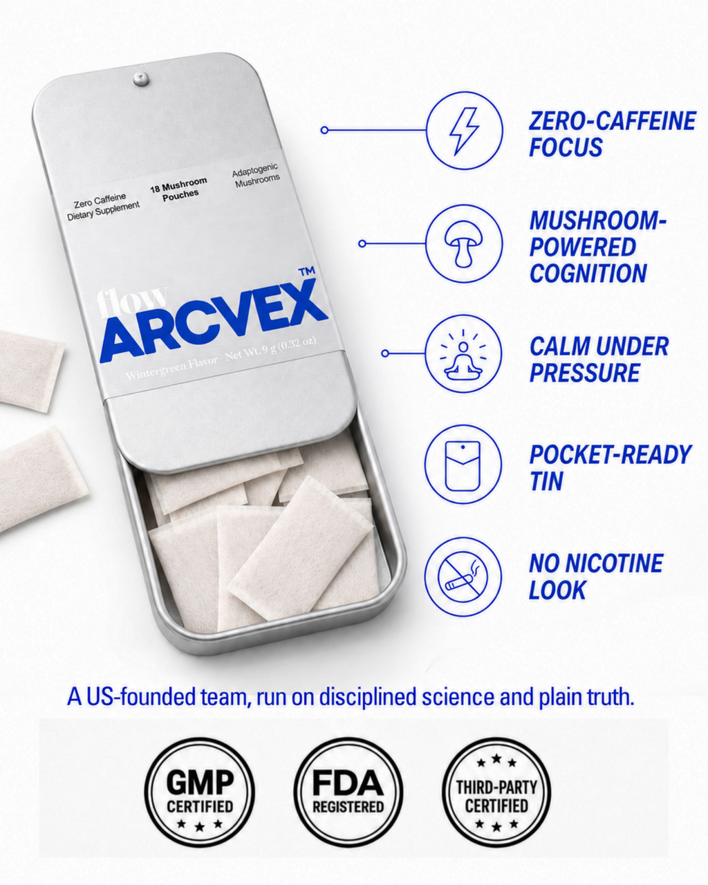flow: Caffeine-Free Mushroom Pouch
