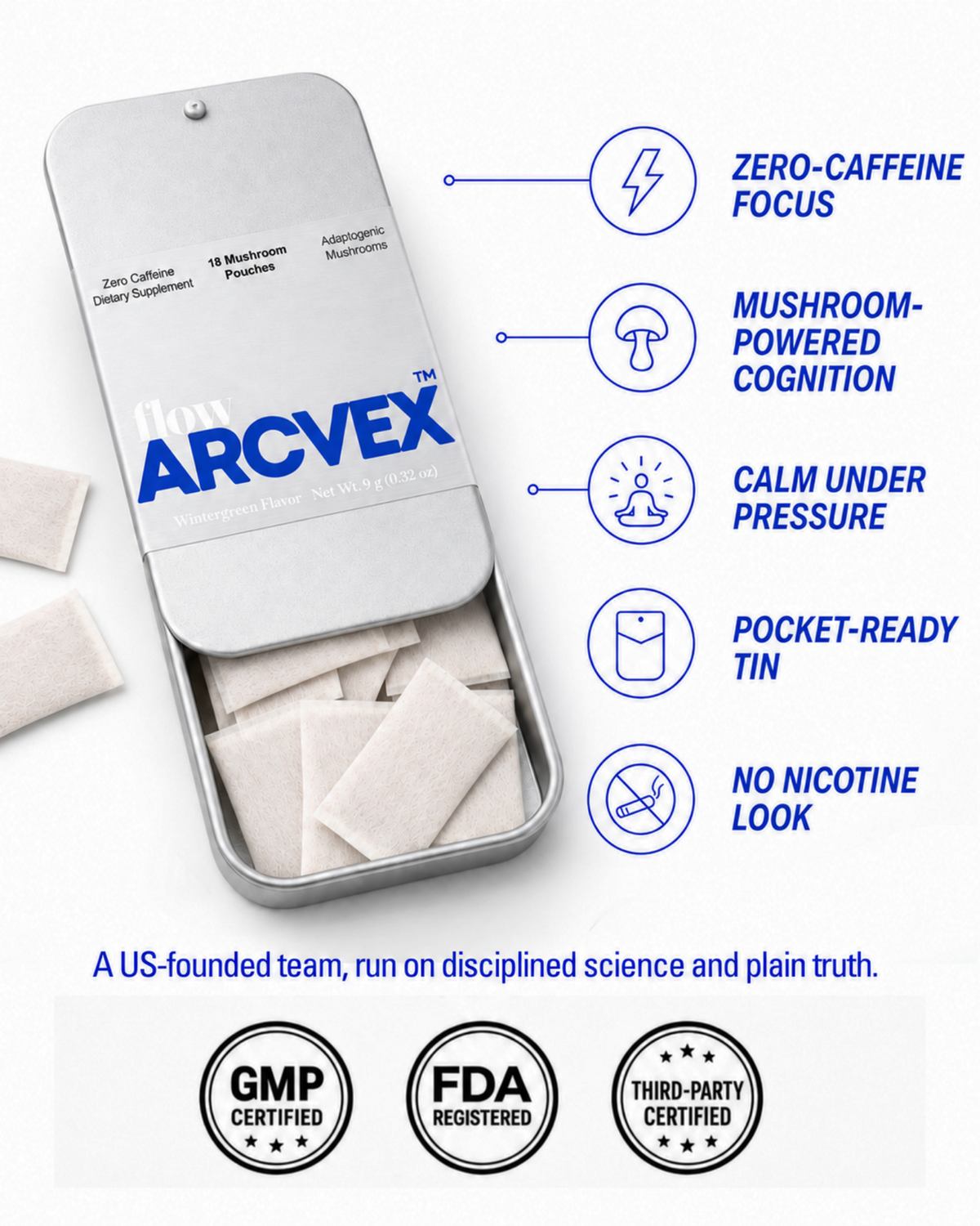 flow: Caffeine-Free Mushroom Pouch
