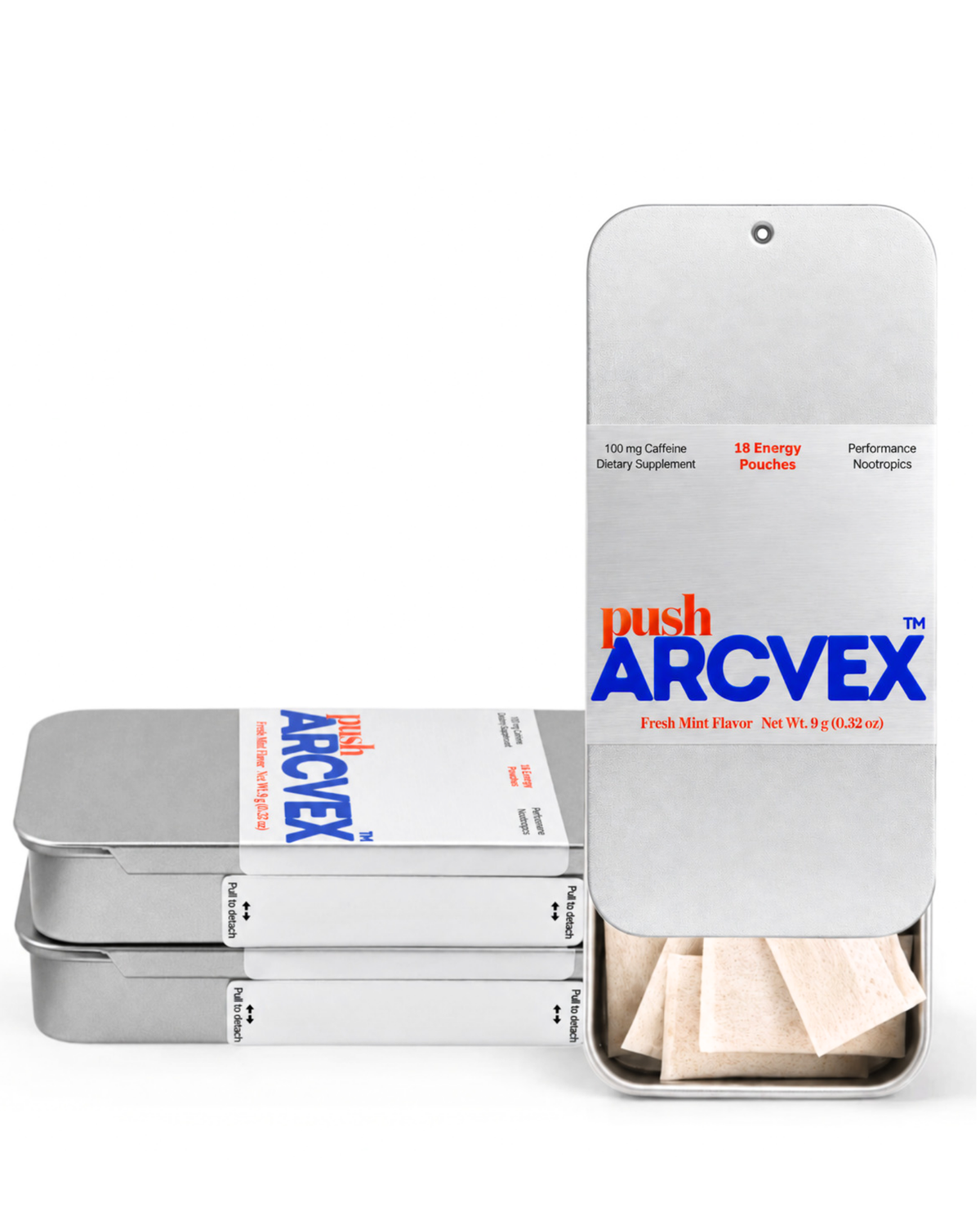 push: 100 mg Caffeine Pouch