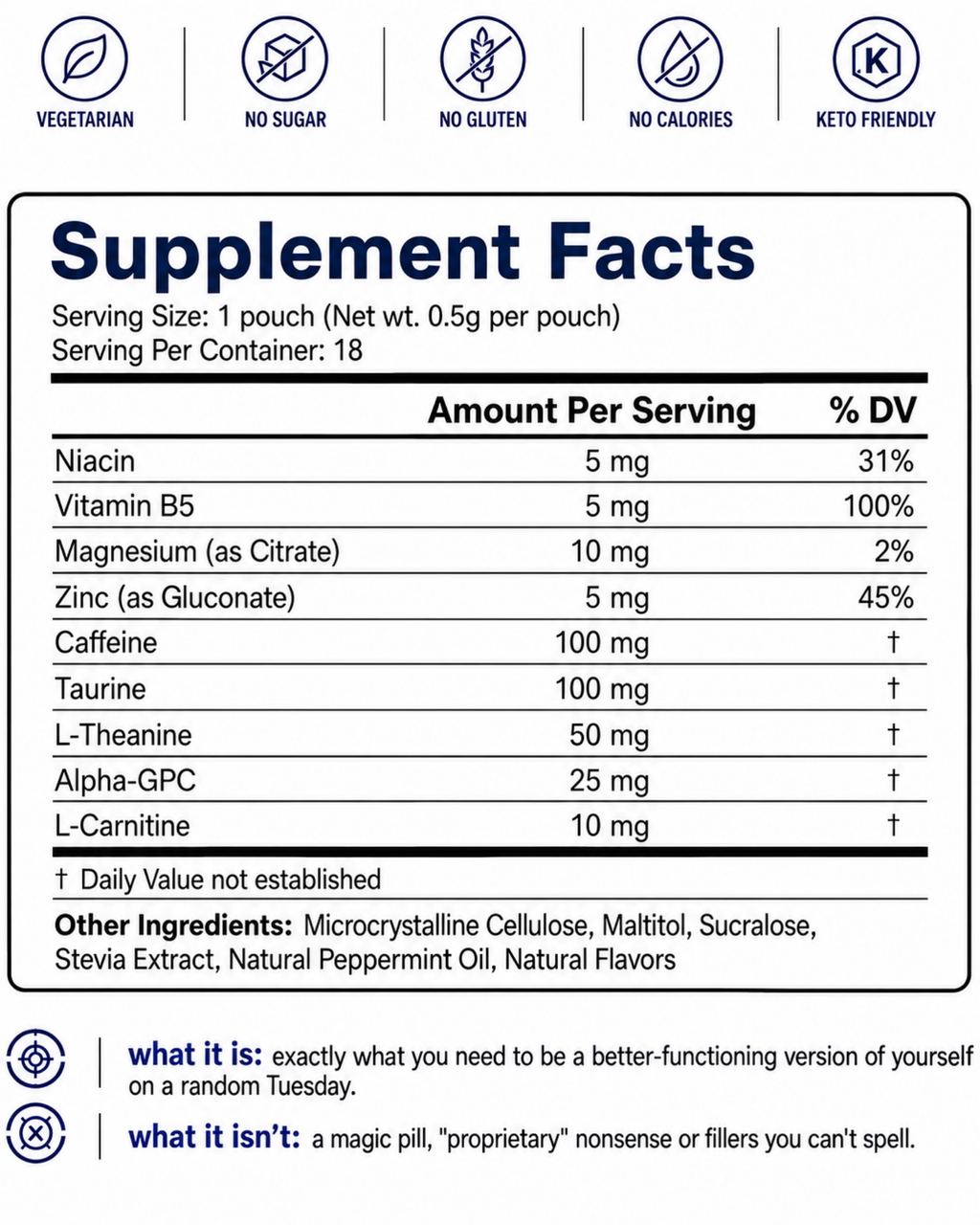 push: 100 mg Caffeine Pouch
