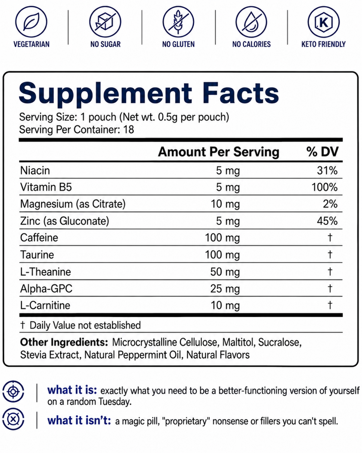 push: 100 mg Caffeine Pouch